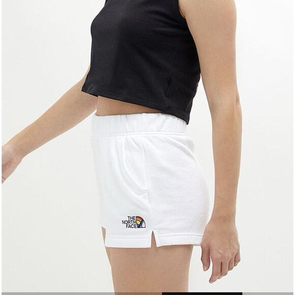 NEW XXL The North Face Women's Half Dome White Fleece Shorts Standard Fit - Picture 4 of 11